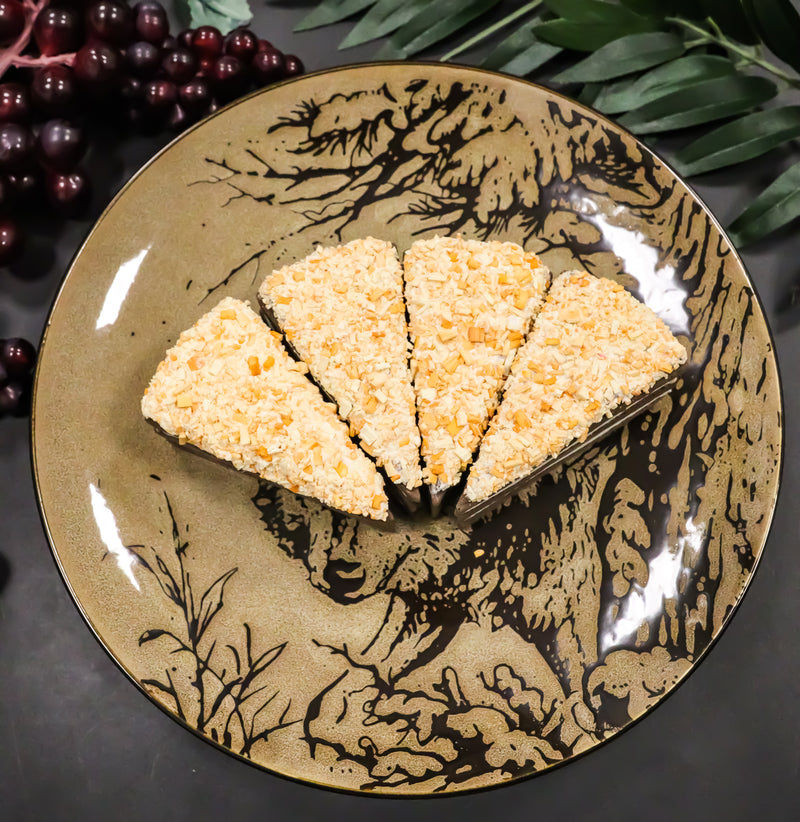 Pack Of 2 Rustic Western Forest Spirit Alpha Gray Wolf Round Dinner Plates 10"D