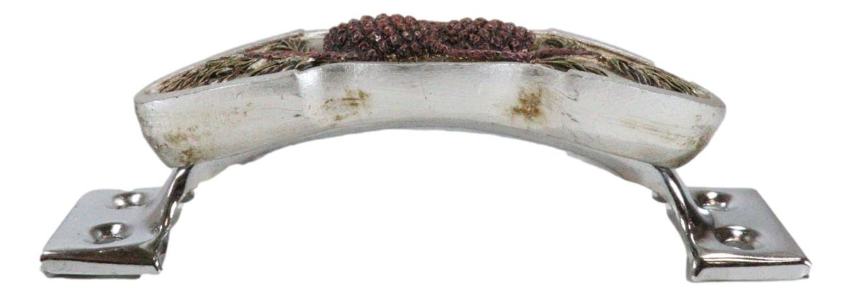 Rustic Western Pinecones Sprig Branch Drawer Cabinet Furniture Bar Pulls 2-Pack - Ebros Gift