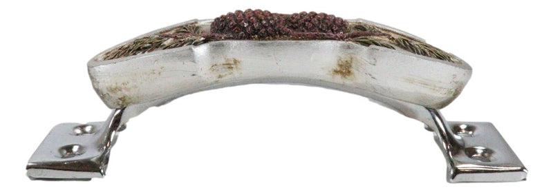 Rustic Western Pinecones Sprig Branch Drawer Cabinet Furniture Bar Pulls 2-Pack
