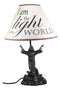 Ebros Light Of The World Jesus Christ With Widespread Arms Sculptural Table Lamp Decor