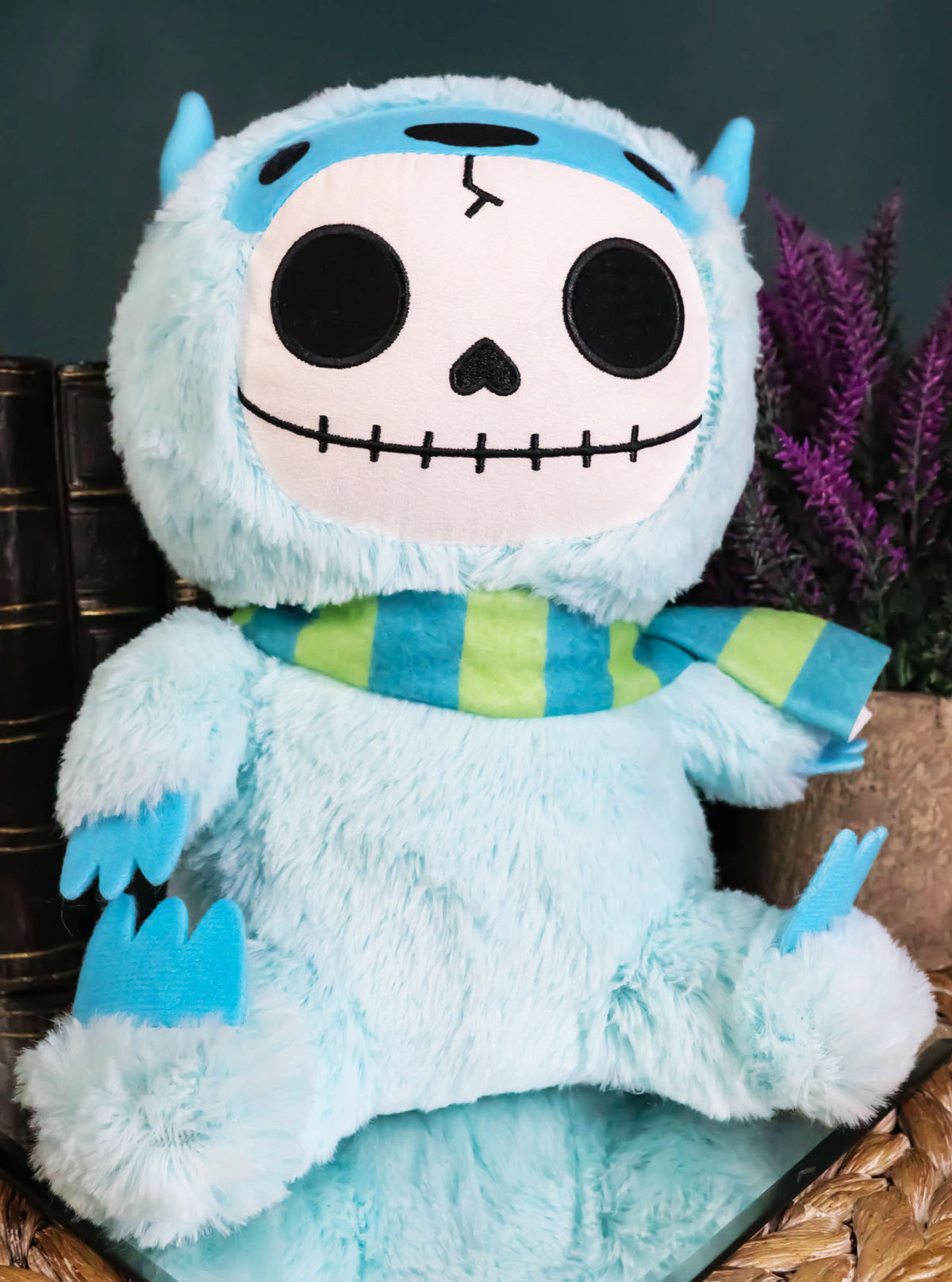 Himalayan Yeti Ape Man Snowman Furrybones Skeleton Plush Toy Doll Furry Bone - Ebros Gift