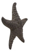 Ebros Cast Iron Sea Star Shell Starfish in Rustic Bronze Finish 7.75" Wide