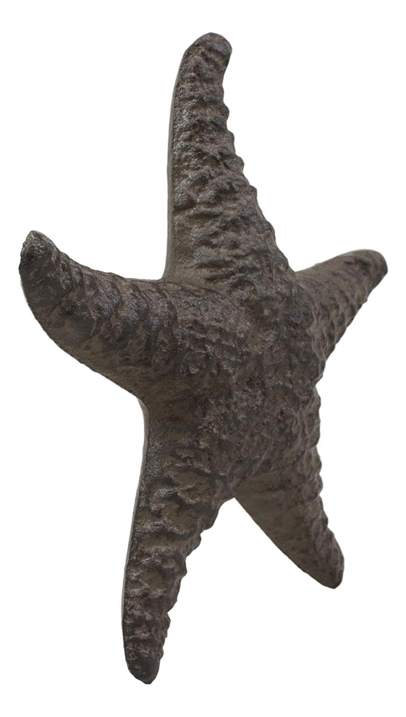 Ebros Cast Iron Sea Star Shell Starfish in Rustic Bronze Finish 7.75" Wide