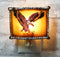 Rustic Western Swooping Bald Eagle Bird Faux Birchwood Wall Plug In Night Lights