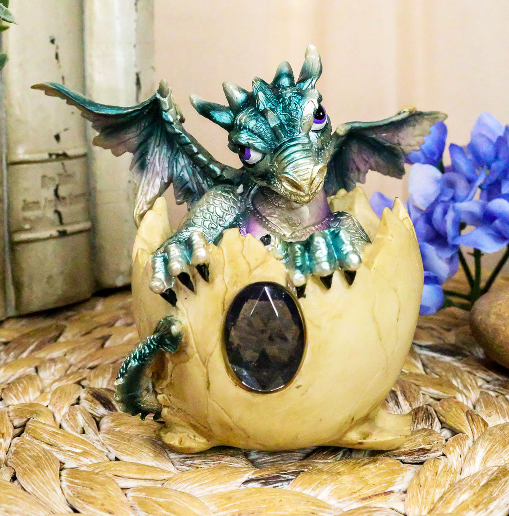 December Birthstone Dragon Egg Statue Onyx Gem Birthday Dragon Hatchling Figure
