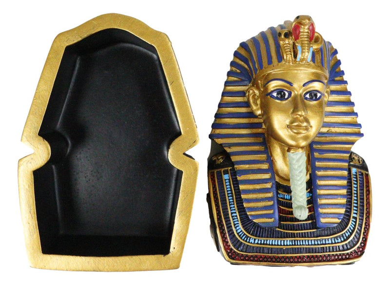 Egyptian King Pharaoh Tutankhamun Hieroglyphic Golden Decorative Jewelry Box