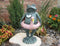 Large Verdi Green Aluminum Beach Tourist With Duck Float Frog Garden Statue 20"H