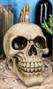 Rebel Bullet Mohawk Punk Skull Figurine Military Rifle Ammo Skeleton Head Decor