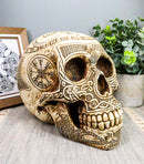 Ebros Norse Viking Skull Figurine 7 Inch Length Skeleton Head Decor