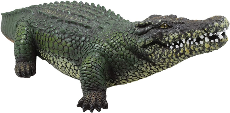 Ebros 21" Long Realistic Alligator Crocodile Statue Home and Garden Figurine - Ebros Gift
