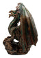 Ebros Lord of The Skies Roaring Rust Fire Dragon Figurine 9" H Mythical Fantasy