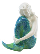 Ebros Marine Ocean Lovesick Mermaid With Blue Green Ombre Tail Sitting Statue
