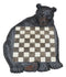 Rustic Western Forest Black Bear Checkerboard With Bear Paw Color Checkers Set