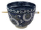 Ebros Japanese Dining Tempura Udon Noodles And Tentsuyu Dipping Sauce Large 6"D Bowl With Condiment Divider Lid And Built In Chopsticks Rest With Bamboo Chopsticks Set (Blue Winter Fauna)
