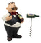 Ebros Gift Whimsical Hand Painted Novelty Corkscrew Wine Bottle Cork Opener Party Hosting Beverage Accessory Home And Kitchen Decor Organizer (Fat Butler Waiter)