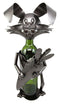 Ebros Whimsical Bunny Rabbit Holding Giant Carrot Metal Wine Bottle Holder Caddy