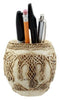 Day Of The Dead Celtic Tribal Tattoo Skull Pen Stationery Holder Figurine 4.5"L