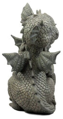 Ebros Fiery Romance Dragon Lovers Garden Statue Faux Stone Resin Finish 10" H