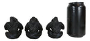 Ebros See Hear Speak No Evil Silverback Gorillas Figurine 3" Height Set of 3