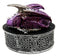 Ebros Gift Sleeping Purple Dragon Decorative Oval Trinket Jewelry Box Figurine with Celtic Knotwork 5" W