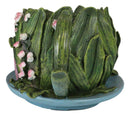 Fairy Garden Leaf Foliage Teacup Cottage House Floral Planter Vase Figurine