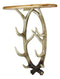 Western Entwined Deer Antlers Wall Hanging Floating Shelf Wine Rack Holder Hooks