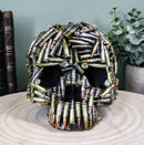 Ebros World War Bullet Shell Casings Skull Statue 6.5'L Skulls Figurine
