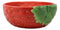 Ebros 9.75"Wide Home Decor Accent Red Delicious Strawberry Fruit Or Salad Ceramic Serving Bowl For Fruits Salads Vegetables Baked Goods Tabletop Decorative Bowls