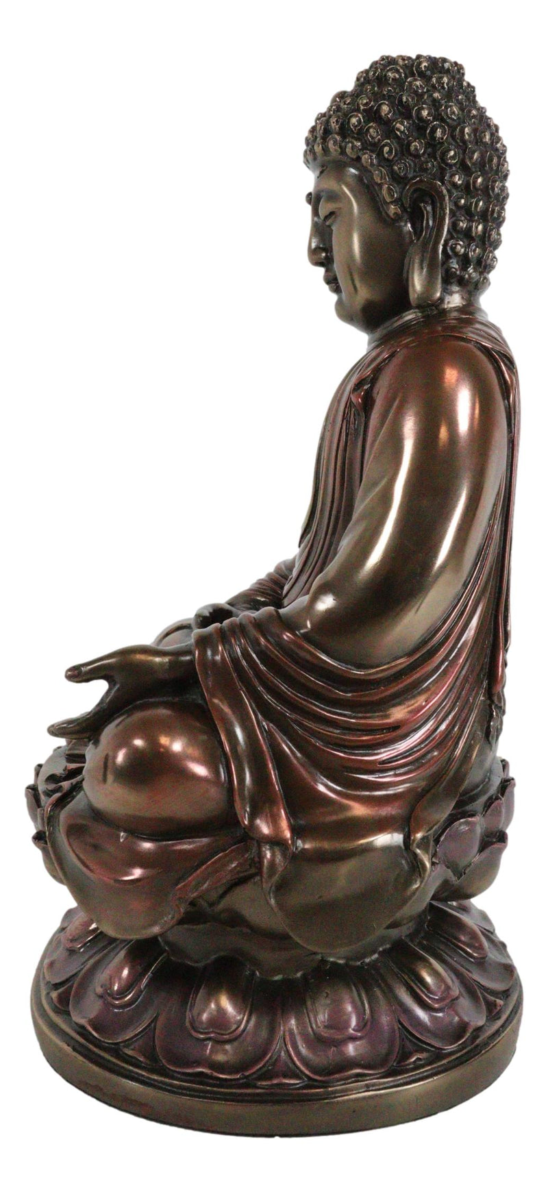 Ebros Eastern Enlightenment Buddha Sakayamuni Meditating on Lotus Seat 10"H