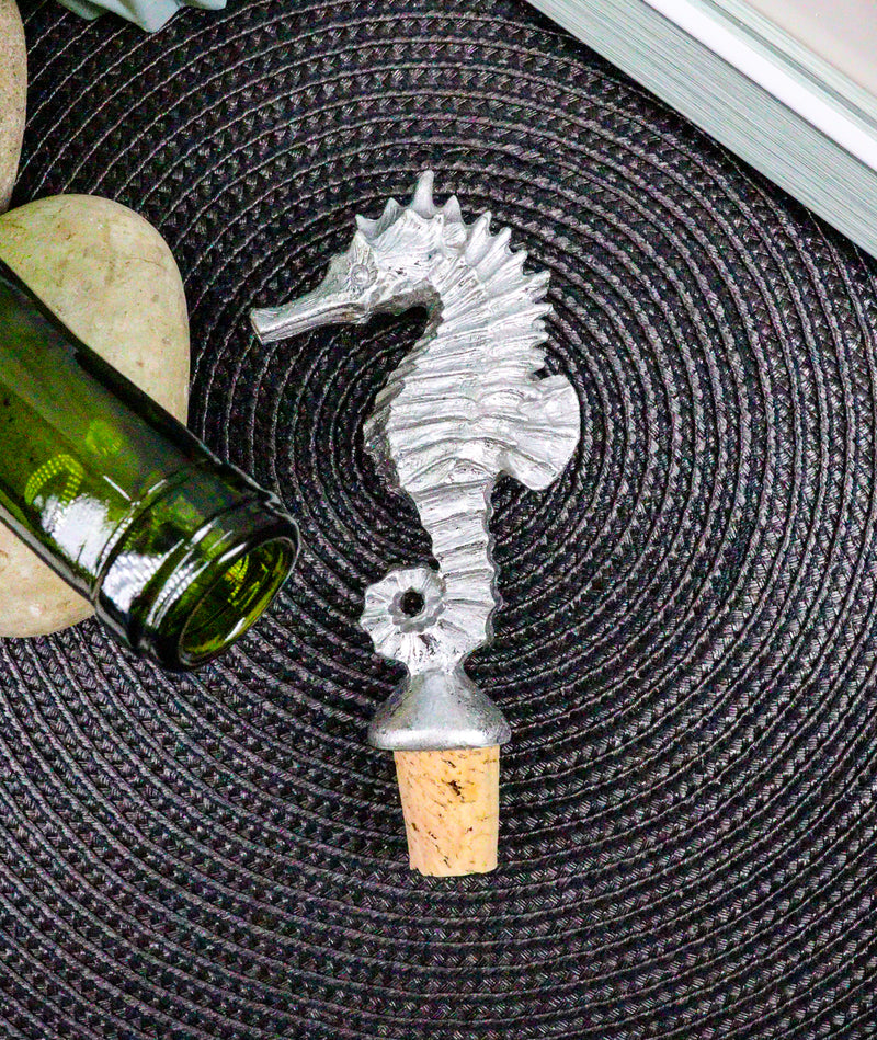 Ebros Nautical Ocean Marine Seahorse Kitchen Bar Wine Bottle Topper Stopper Cork