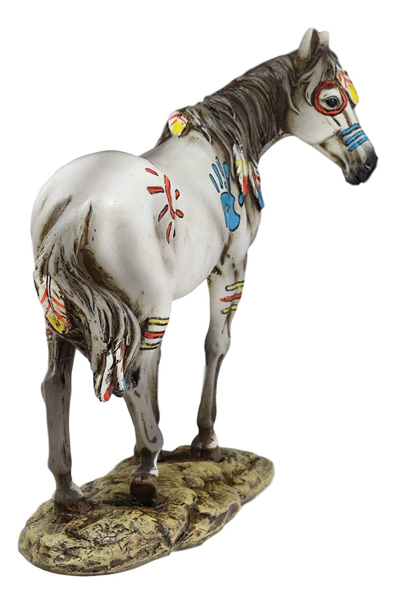 Ebros Native Indian Tribal Beauty Medicine Spirit Horse Hand Crafted Statue 8"H Decor