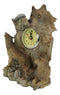Jungle Forest Woodlands Howling Gray Wolf Timberwolf Family Table Clock Figurine