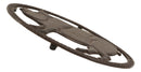 Cast Iron Rustic Swine Bacon Pig Cutout With Raised Studs Border Metal Trivet