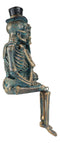 Love Never Dies Skeleton Couple Bride and Groom Sitting Shelf Sitter Figurine