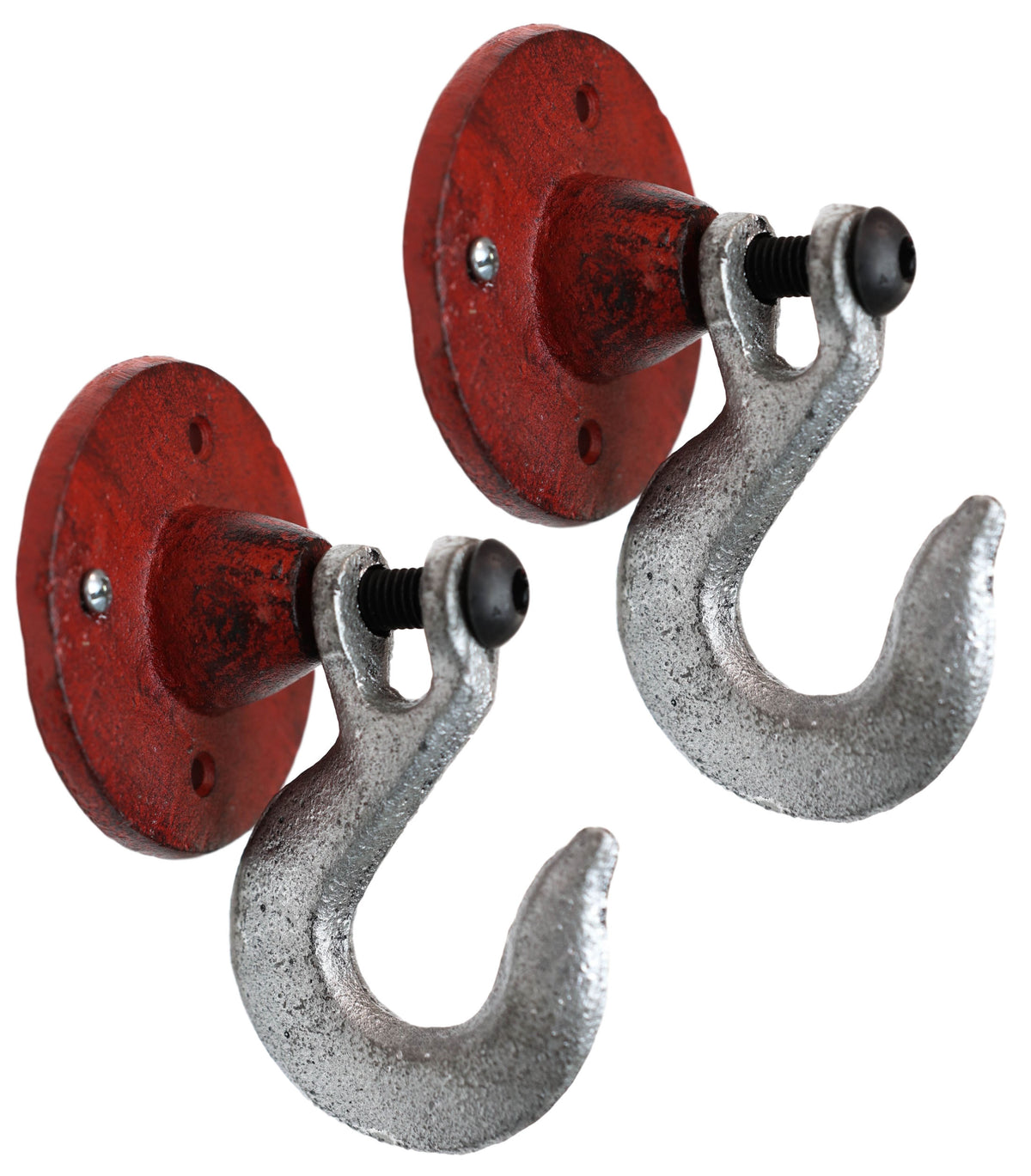 Cast Iron Decorative Tow Style Farmhouse Red Swivel Coat Hat Hook Wall Hanger