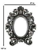 Victorian Floral Scrollwork Ornate Vanity Dressing Desktop Table Mirror Accent