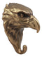 Rustic Bronzed Bald Eagle Wall Mount Hook Hanger Light Duty Decorative Figurine