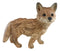 Ebros Realistic Faux Driftwood Finish Snooping Baby Fox Cub Resin Statue 10.5" L
