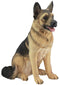 Large Lifelike Realistic German Shepherd Dog Statue With Glass Eyes 21.25"H