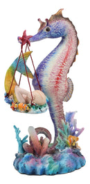 Ebros Sheila Wolk Ocean Mer Birth Baby Merboy Rainbow Seahorse Delivery Statue 9.25" Tall Mythical Fantasy Siren Mermaid Mermaids Merboys Seahorses Nautical Themed Decor Figurine