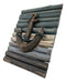 Rustic Beach Nautical Marine Ship Anchor With Ropes Wood Panel Wall Decor Plaque
