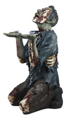 Begging Chained Slave Walking Undead Zombie Side Table With Glass 22.5"H Decor