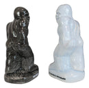 Ceramic Abominable Snowman Yeti And Bigfoot Salt And Pepper Shakers Figurine Set