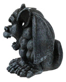 Crouching Gothic Horned Devil Chimera Gargoyle Backflow Incense Cone Burner