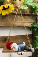 Whimsical Passed Out Drunk Bare Bottoms Up Mr Gnome On Bench Wall Or Tree Hanger