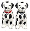 Black And White Spotted Dalmatian Dogs Puppies Magnetic Salt Pepper Shakers Set