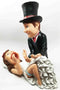 Bridal Gift Bride and Groom Wine Guzzler Holder Kitchen Decor Resin Figurine