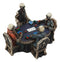 Ebros Skeleton Gamblers For Life Statue 6.25"Long Three Poker Players With A Dealer On A Gambling Den Table Decorative Sculpture