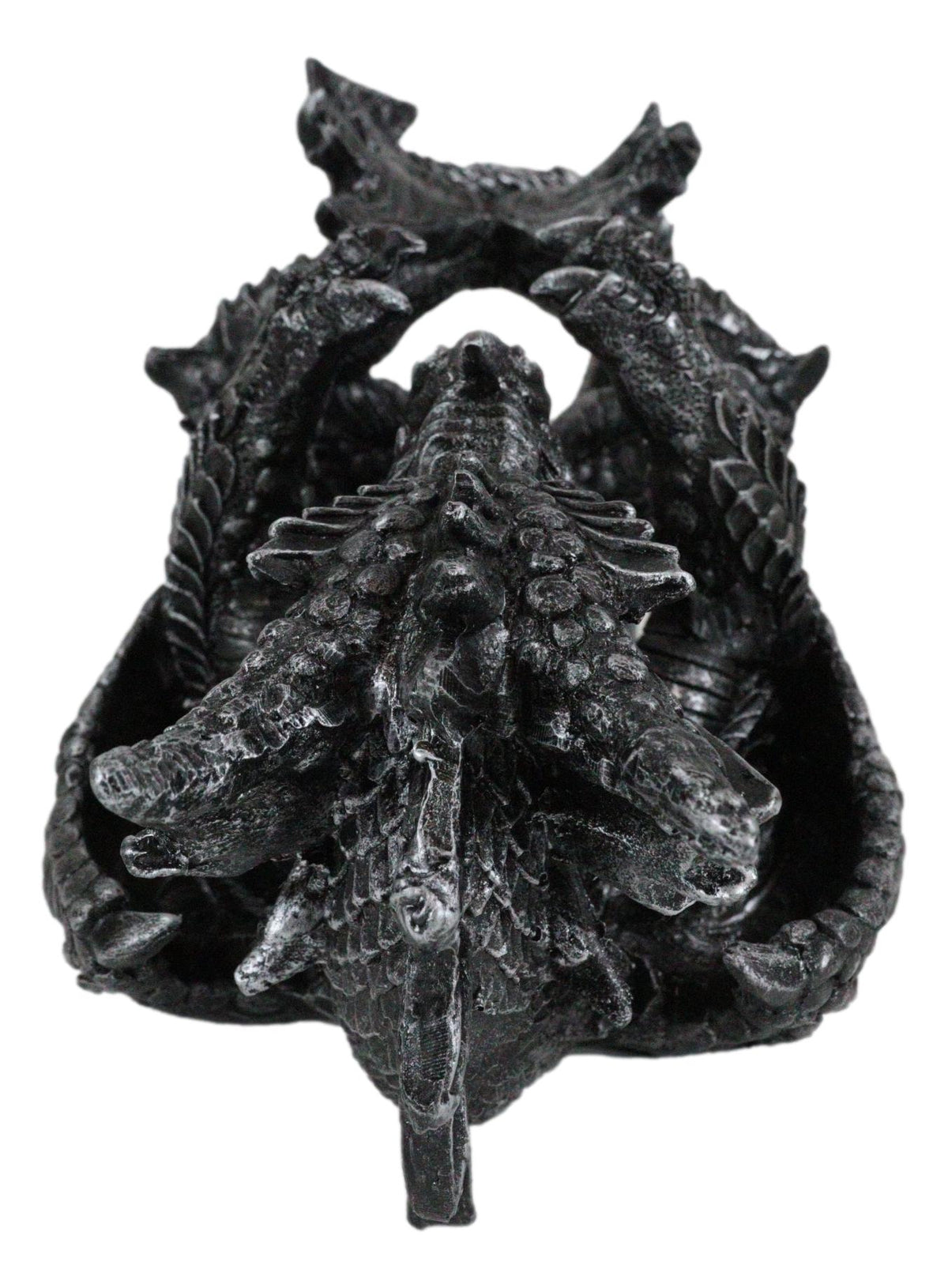 Ebros Gift Black Saurian Armored Dragon Decorative Wine Holder Rack Figurine 12" Long - Ebros Gift