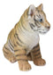 Ebros 9.25"H Realistic Bengal Orange Tiger Cub Statue With Glass Eyes Jungle Tigers